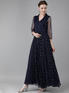 Ahalyaa Women Printed Maxi Dress - Distacart
