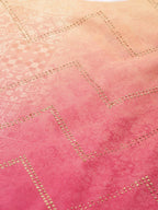 Ahalyaa Women Pink & Golden Dyed Printed Kurta With Trousers