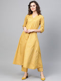 Ahalyaa Women A-Line Crepe Kurta With Pant