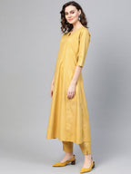 Ahalyaa Women A-Line Crepe Kurta With Pant