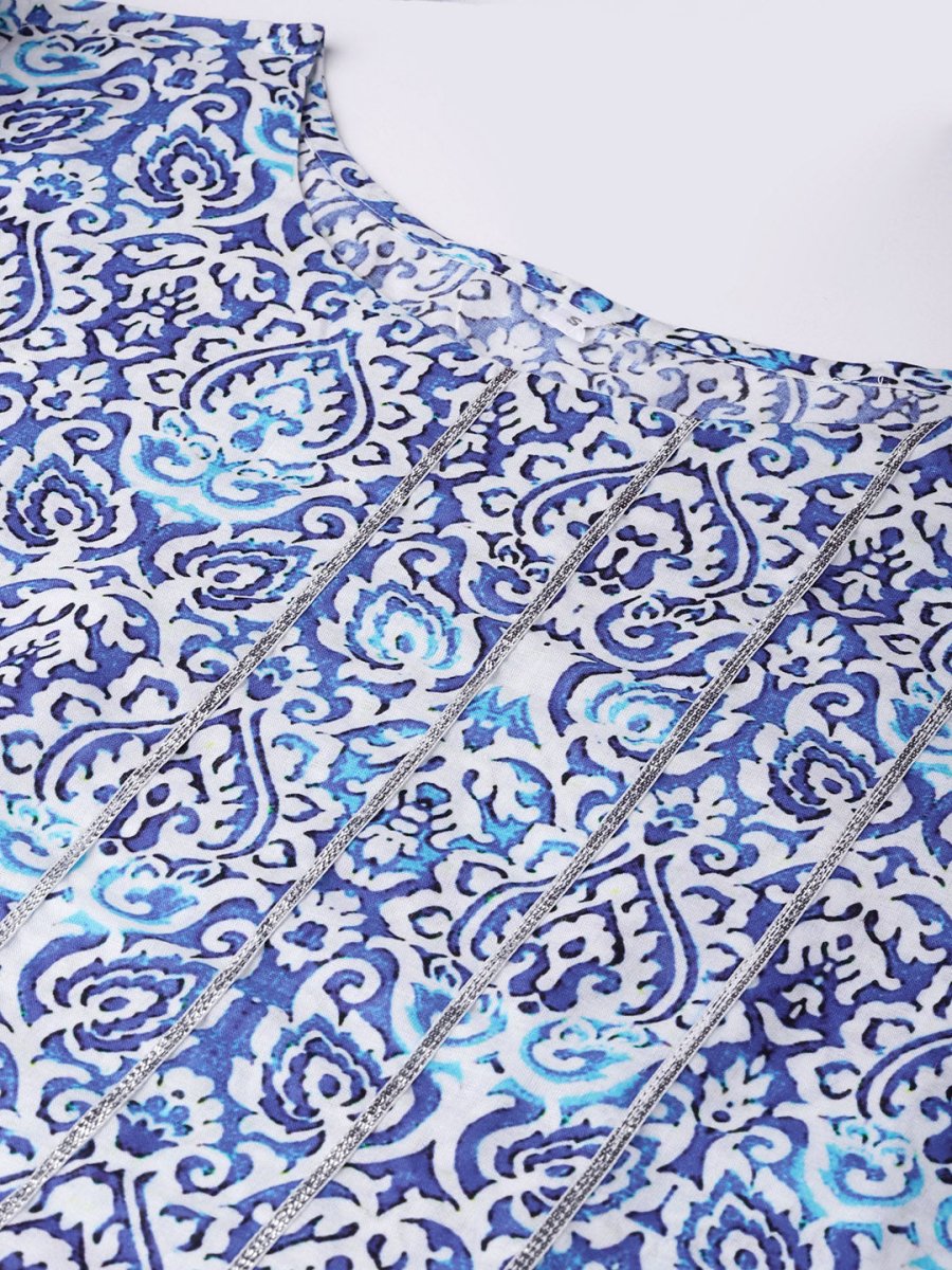 Ahalyaa Blue Straight Kurta with Pant
