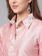 Ahalyaa Digital Print Straight Poly Silk Kurta With Digital Print Pant