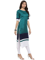 Ahalyaa Women Multicoloured Colourblocked Straight Kurta