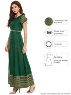 Ahalyaa Printed Faux Silk Anarkali With Attached Dupatta