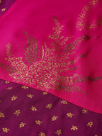 Ahalyaa Women Magenta & Pink Screen Printed Kurta with Palazzo