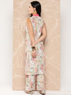 Ahalyaa Floral Printed Regular Gotta Patti Kurta with Palazzos