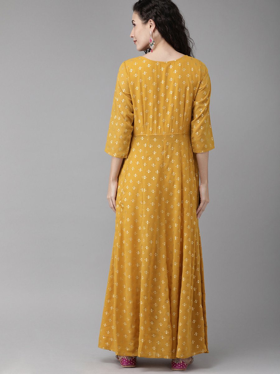 Ahalyaa Mustard Kurta with Palazzo Set