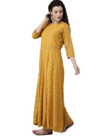 Ahalyaa Mustard Kurta with Palazzo Set
