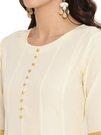 Ahalyaa Solid Anarkali Kurta With Dupatta Set