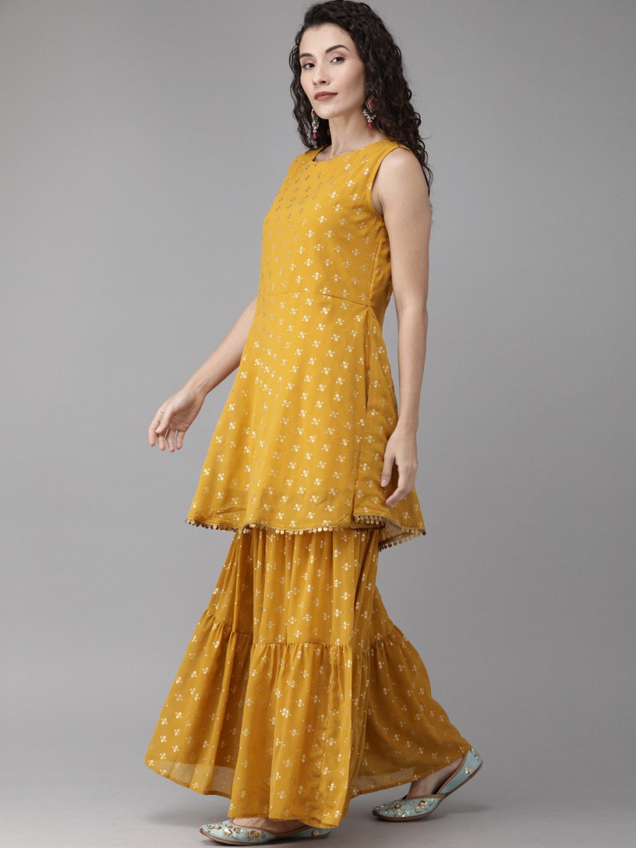 Ahalyaa Mustard Suit Set