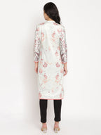 Ahalyaa Women's Light Green Color Digital Print Velvet Kurta