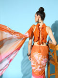 Ahalyaa Abstract Chiffon Saree