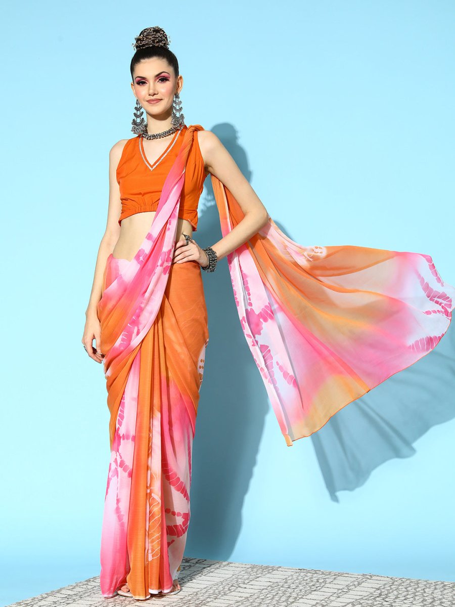 Ahalyaa Abstract Chiffon Saree