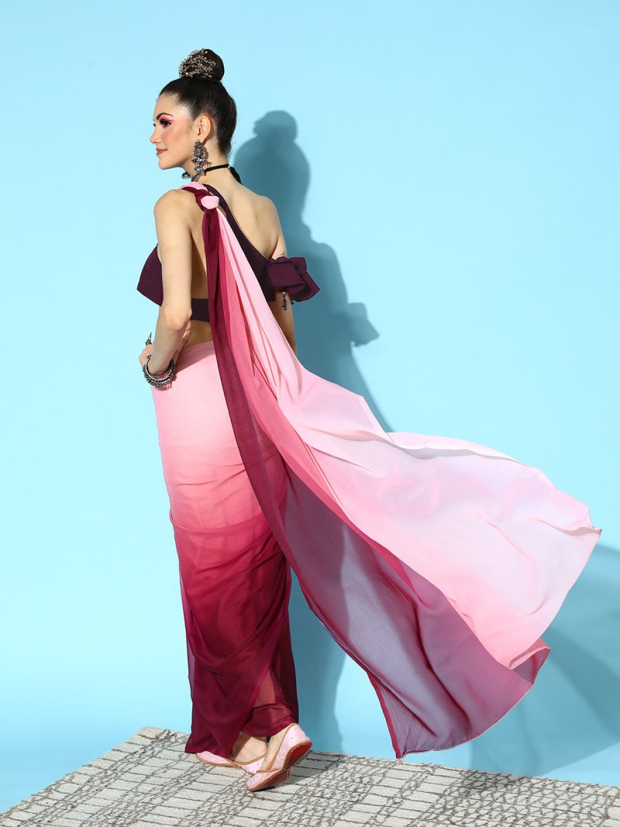 Ahalyaa Abstract Chiffon Saree