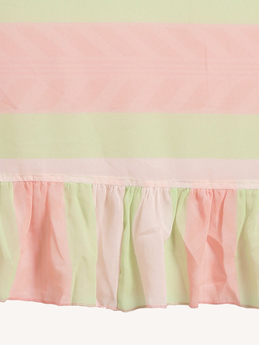 Ahalyaa Women's Striped Ready to Wear Saree