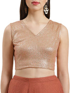 Ahalyaa Rust Brown Woven Design Ruffled Ready to Wear Saree Set