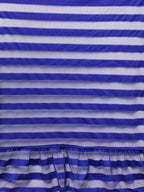 Ahalyaa Blue & Black Striped Net Ready to Wear Saree Set