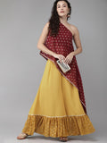 Ahalyaa Women One Shoulder Top with Palazzo Set