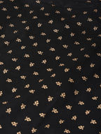 Ahalyaa Women Black & Golden Printed Kurta with Churidar & Dupatta