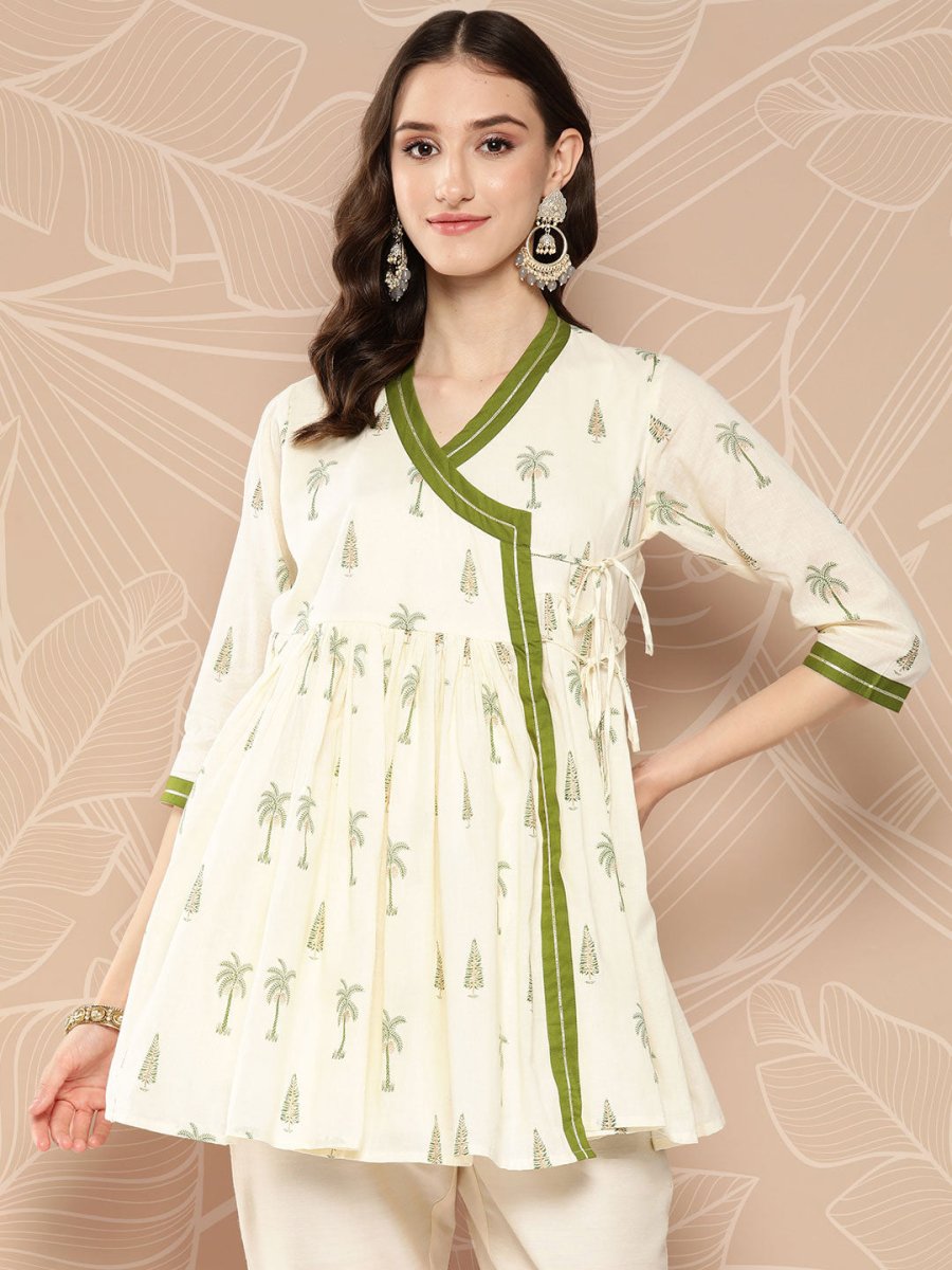 Ahalyaa Tie-Ups Tropical Printed Tunic