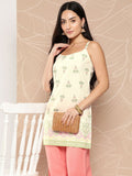 Ahalyaa Shoulder Straps Floral Print Tunic