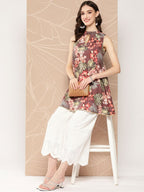 Ahalyaa Halter Neck Printed Tunic