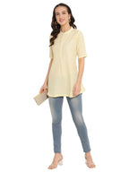 Ahalyaa Checks Printed Yellow Tunic