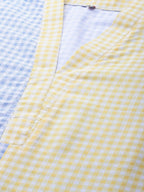 Ahalyaa Colour Blocked Printed Checks Tunic