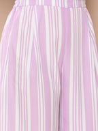 Ahalyaa Women Striped Crepe Co-Ords - Distacart