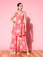 Ahalyaa Floral Printed Crepe Co-Ords - Distacart