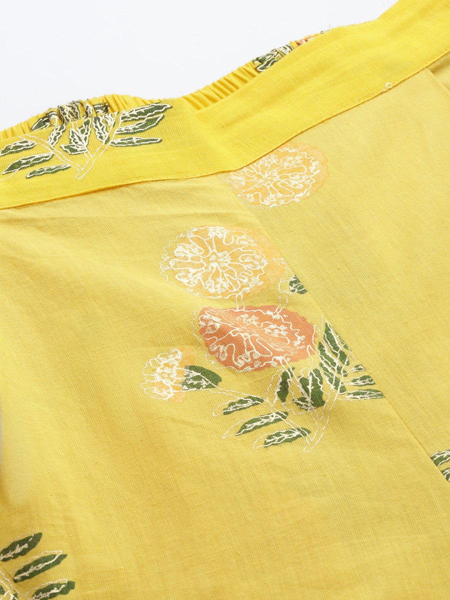 Ahalyaa Printed Pure Cotton Tunic With Palazzos