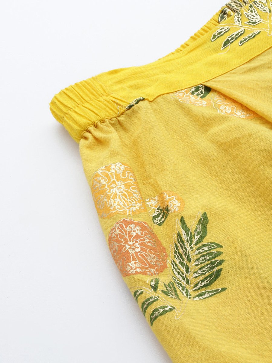 Ahalyaa Printed Pure Cotton Tunic With Palazzos