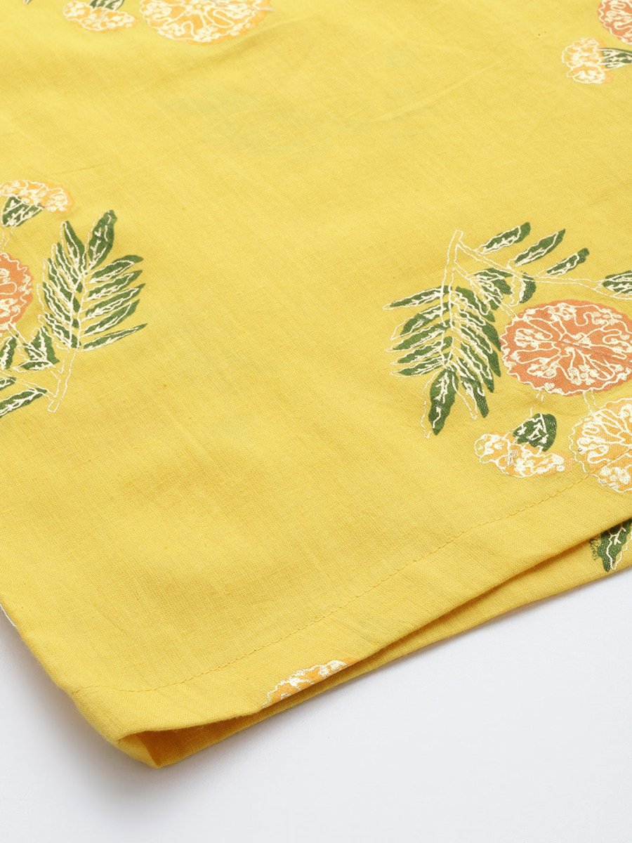 Ahalyaa Printed Pure Cotton Tunic With Palazzos