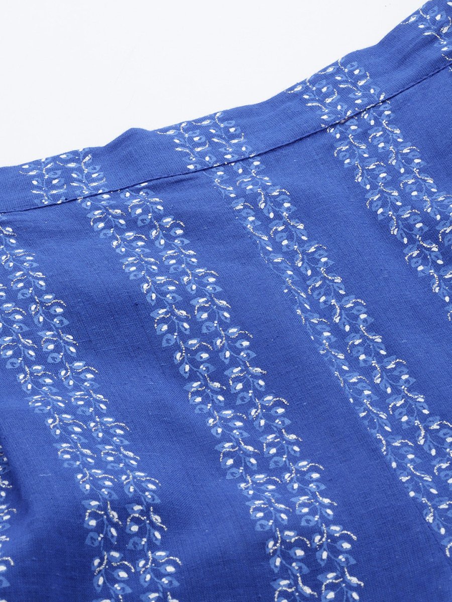 Ahalyaa Printed Pure Cotton Tunic With Palazzos - Distacart
