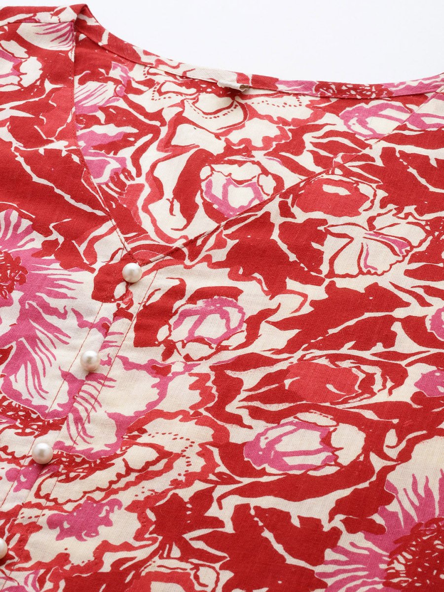 Ahalyaa Printed Pure Cotton Tunic With Palazzos