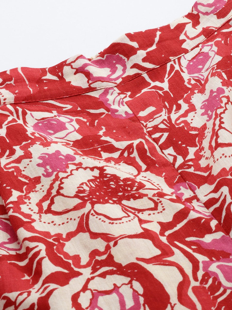 Ahalyaa Printed Pure Cotton Tunic With Palazzos