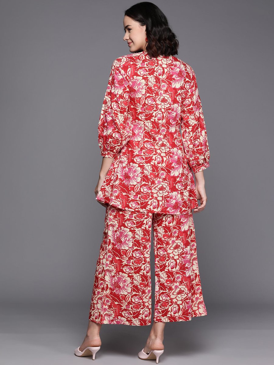 Ahalyaa Printed Pure Cotton Tunic With Palazzos