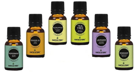 Earth N Pure Essential Oils (Peppermint, Sweet Orange, Eucalyptus, Tea tree, Lavender & Rosemary)