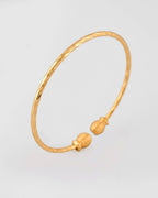 VOJ Stainless Steel Gold-plated Bangle Set (Pack of 2) - Distacart
