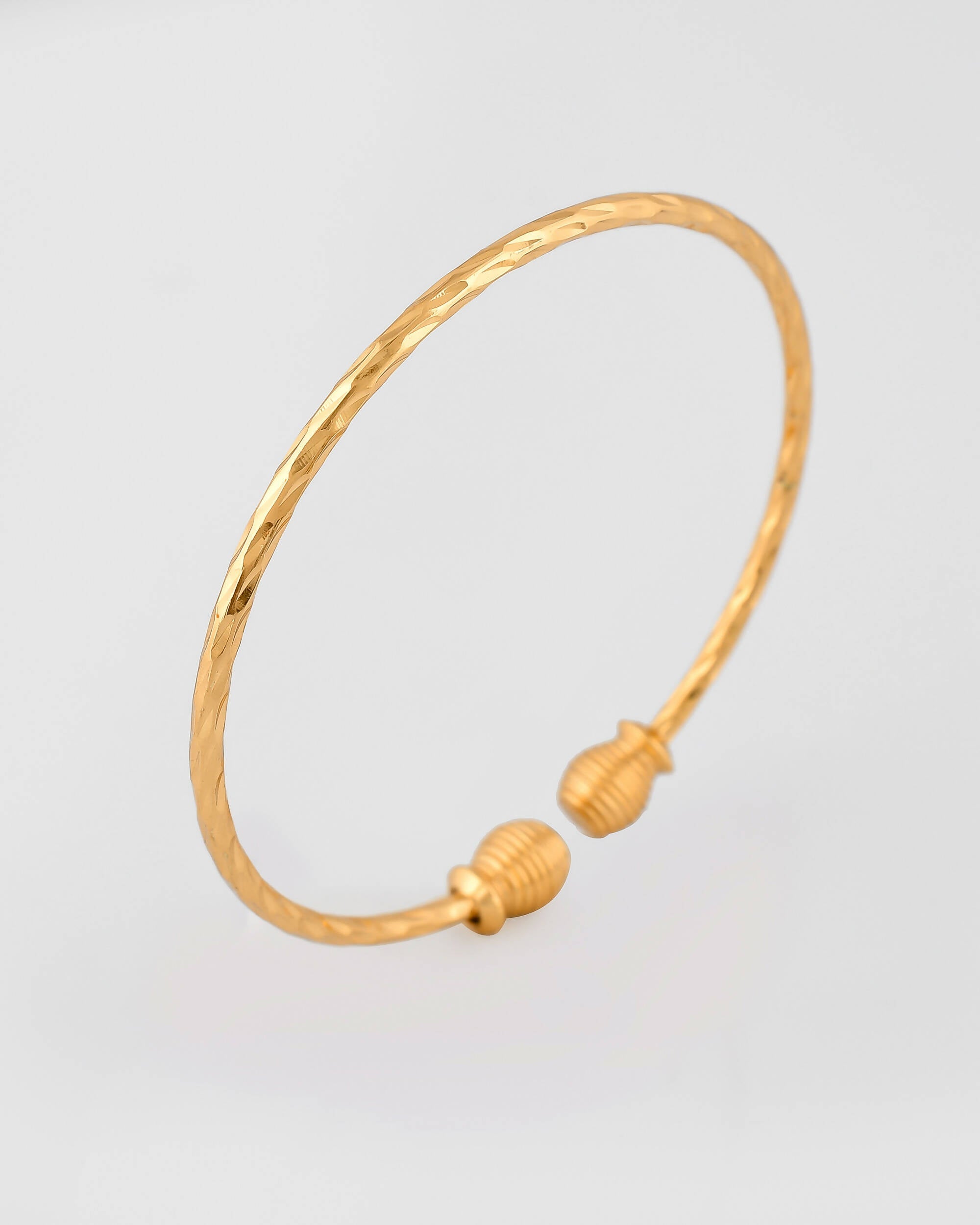 VOJ Stainless Steel Gold-plated Bangle Set (Pack of 2) - Distacart