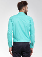 Jainish Men's Cotton Solid Aqua Blue Formal Shirt's ( SF 361Aqua ) - Distacart