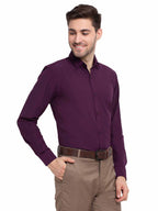 Jainish Men's Cotton Solid Burgundy Purple Formal Shirt's ( SF 361Burgundy ) - Distacart