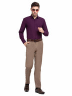 Jainish Men's Cotton Solid Burgundy Purple Formal Shirt's ( SF 361Burgundy ) - Distacart