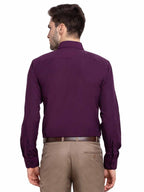 Jainish Men's Cotton Solid Burgundy Purple Formal Shirt's ( SF 361Burgundy ) - Distacart