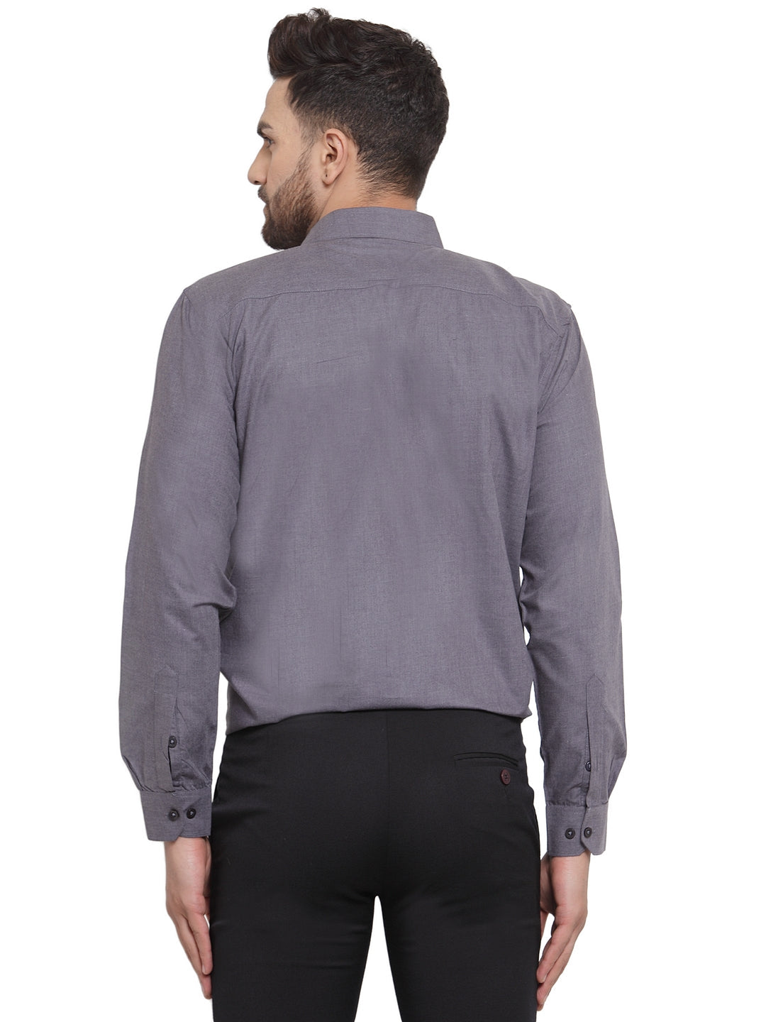 Jainish Men's Cotton Solid Charcoal Grey Formal Shirt's ( SF 361Charcoal ) - Distacart