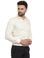 Jainish Men's Cotton Solid Cream Formal Shirt's ( SF 361Cream ) - Distacart
