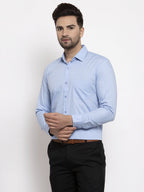 Jainish Men's Cotton Solid Firozi Blue Formal Shirt's ( SF 361Firozi ) - Distacart