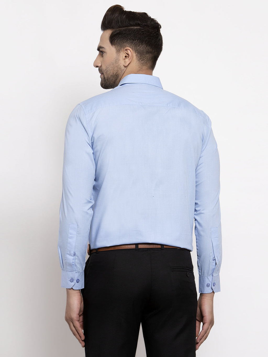 Jainish Men's Cotton Solid Firozi Blue Formal Shirt's ( SF 361Firozi ) - Distacart