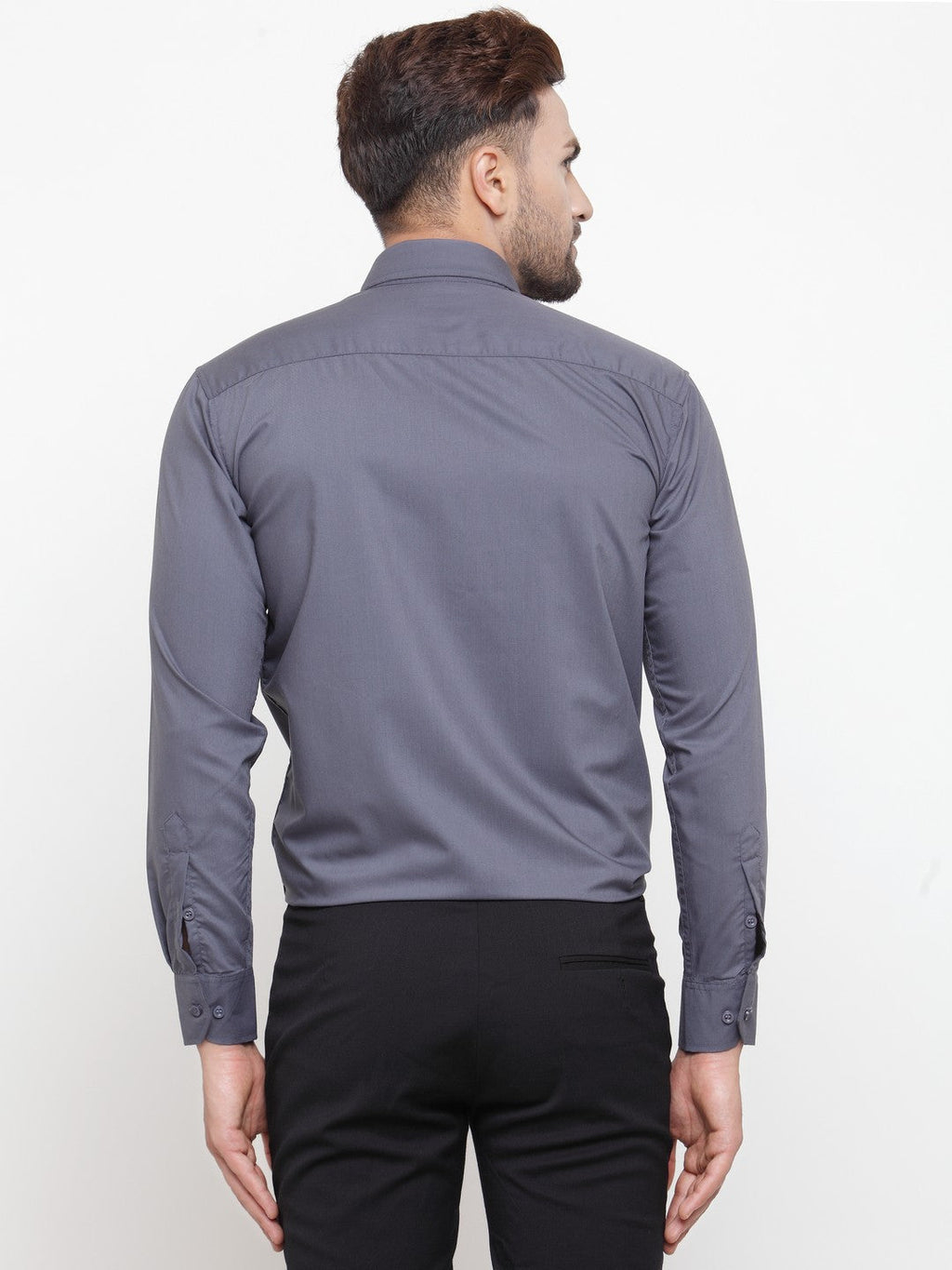 Jainish Men's Cotton Solid Grey Formal Shirt's ( SF 361Grey ) - Distacart