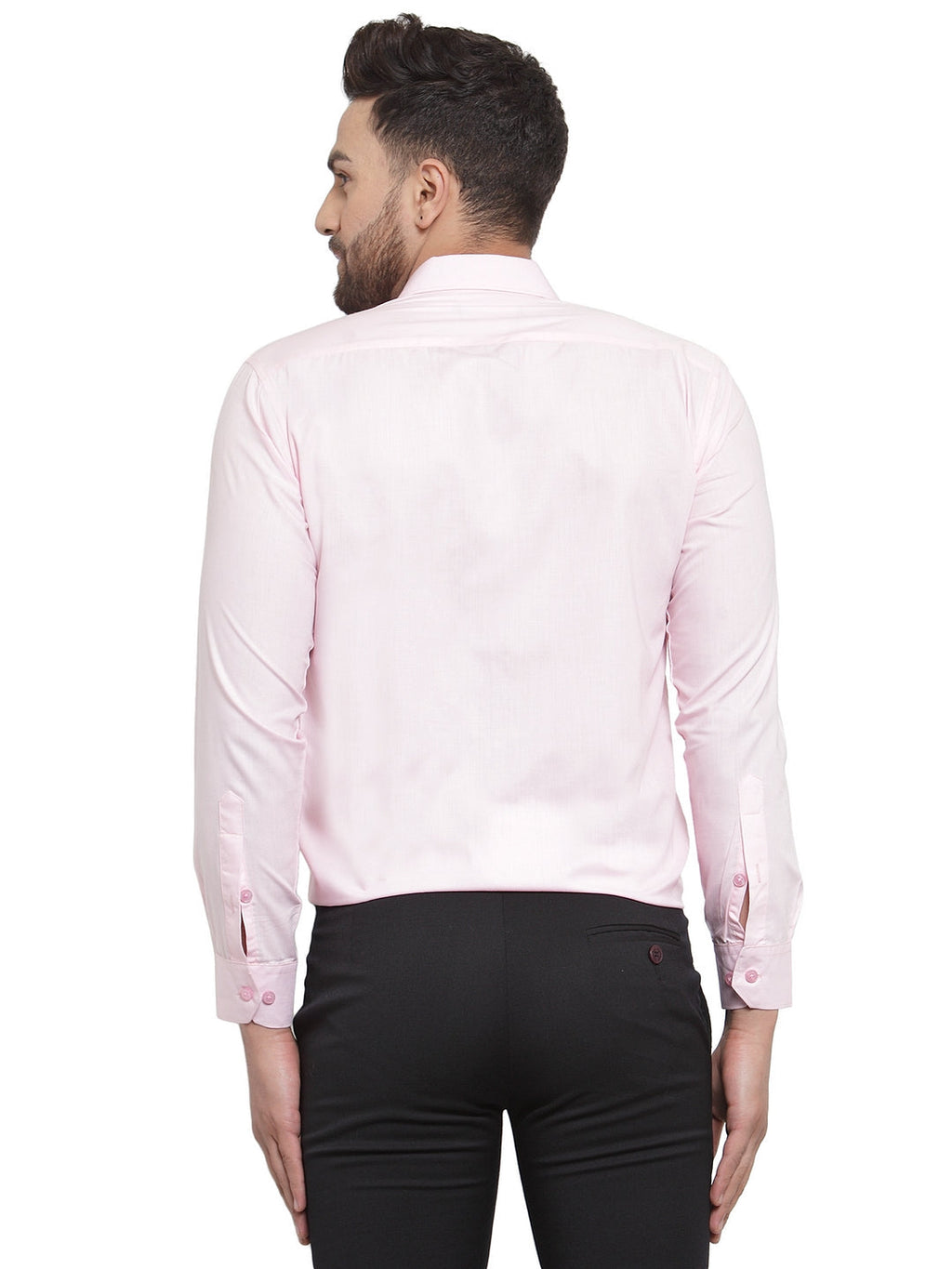 Jainish Men's Cotton Solid Light Pink Formal Shirt's ( SF 361Light-Pink ) - Distacart